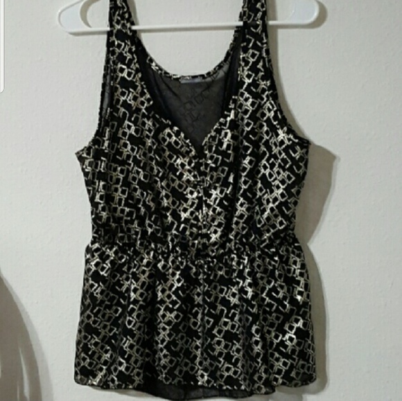 Charlotte Russe Tops - ⬇️⬇️ Charlotte Russe Gold Black Top XL